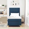 vidaXL LED Boxspringbett mit Matratze Blau 100 x 200 cm Stoff 3343158 Bild 4