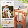 CASARIA® Regiestuhl aus FSC® Eukalyptusholz Antrhazit Creme Bild 4
