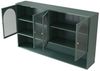 MODFU Wandhängeschrank Hängeschrank Wandhängeschrank,Four-door,Glass Wall Cabinet Storage, 120CM Vier-Türen Glas-Wandregal, Wandmontiert, Ideal für Küche, Wohnzimmer, Badezimmer, Space-Saving Design, Langlebig, Vielseitige Nutzung Bild 5