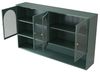 MODFU Wandhängeschrank Hängeschrank Wandhängeschrank,Four-door,Glass Wall Cabinet Storage, 120CM Vier-Türen Glas-Wandregal, Wandmontiert, Ideal für Küche, Wohnzimmer, Badezimmer, Space-Saving Design, Langlebig, Vielseitige Nutzung Bild 4