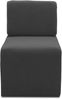DOMO. collection Sessel 700017, Polstersessel mit Einschubhocker, rechteckig, gepolsterte Rückenlehne, Hocker im Sessel verstaubar, platzsparend, Polsterganitur, 54 x 70 x 82 (BxTxH), schwarz Bild 2