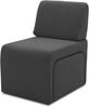 DOMO. collection Sessel 700017, Polstersessel mit Einschubhocker, rechteckig, gepolsterte Rückenlehne, Hocker im Sessel verstaubar, platzsparend, Polsterganitur, 54 x 70 x 82 (BxTxH), schwarz Bild 3