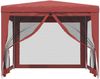 vidaXL Partyzelt mit 4 Mesh-Seitenwänden Rot 3x3 m HDPE 319230 Bild 3