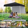 3 x 3 m Pop up Pavillon Faltpavillon Gartenzelt Wasserdicht & Sonnenschutz Gartenpavillon Schwarz Bild 2