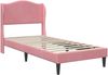 vidaXL Bettrahmen mit Kopfteil Rosa 100x200 cm Samt 3415187 Bild 4