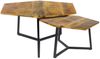 Amagohome Couchtisch Couchtisch Set 2 Stück Wohnzimmer Beistelltisch Satztisch Gestell Meta Bild 1