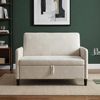 vidaXL Sofa mit Stauraum Creme 122 x 78 x 87 cm Polyester 42036913 Bild 3