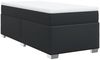 vidaXL Boxspringbett mit Matratze Schwarz 100x200 cm Kunstleder 3285197 Bild 2