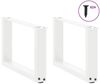 vidaXL Couchtischbeine U-Form 2 Stk. Weiß 50x(30-31) cm Stahl 4013137 Bild 3