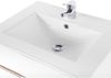 Badezimmermöbel Set inkl. 61 cm Keramik-Waschtisch LUTON-56 in Hochglanz weiß mit Wotan Eiche Nb, B/H/T ca. 160/200/46 cm Bild 4