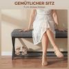 HOMCOM Schuhbank gepolstertes Schuhregal (Industrielle Sitzbank, 1-St, inkl. Sitzkissen), für Flur Eingangsbereich, 112 x 37 x 47 cm, Dunkelgrau Bild 4