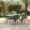vidaXL Garten Essgruppe 5 pcs Schwarz Aluminium 3334669 Bild 4