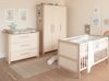 roba Kinderkleiderschrank 3-türig Momo - Schrank für Baby- & Kinderzimmer mit hochwertigen Massivholzgriffen- Holz cashmere lackiert / Holzdekor Tristan Eiche Bild 5