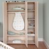 roba Kinderkleiderschrank 3-türig Momo - Schrank für Baby- & Kinderzimmer mit hochwertigen Massivholzgriffen- Holz cashmere lackiert / Holzdekor Tristan Eiche Bild 2