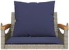 vidaXL Hängesessel mit Kissen Grau 63 x 62 x 40 cm Poly Rattan 368168 Bild 4