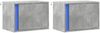 vidaXL Wand-Nachttische mit LED-Leuchten 2 Stk. Betongrau 852096 Bild 3