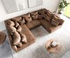 Wohnlandschaft Clovis Braun Antik Optik Modulsofa Bild 4