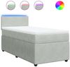 vidaXL Boxspringbett mit Matratze Hellgrau 80x200 cm Samt 3289884 Bild 2