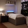 vidaXL Boxspringbett mit Matratze Hellgrau 80x200 cm Samt 3289884 Bild 5