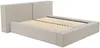 Vente-unique - TIMANO Bett SamtStoff Beige - B 252 cm x H 90 cm x L 226 cm Bild 4