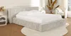 Vente-unique - TIMANO Bett SamtStoff Beige - B 252 cm x H 90 cm x L 226 cm Bild 2