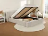 Vente-unique - TIMANO Bett SamtStoff Beige - B 252 cm x H 90 cm x L 226 cm Bild 2