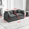 2-Sitzer Sofa aus Chenille, modulares Design, 75 x 195 x 84 cm, schwarz Bild 4