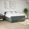 vidaXL Boxspringbett mit Matratze Dunkelgrau 200x200 cm Stoff 3286010 Bild 3