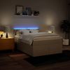vidaXL Boxspringbett mit Matratze Creme 140x200 cm Stoff 3288209 Bild 5