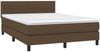 Boxspringbett mit Matratze & LED Stoff Dunkelbraun 140x200 cm Bild 3