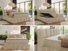 Boxspringbett NIRA KING, Doppelbett mit Fußteil, 7-Zonen Multipocket-Matratzen und Topper, Schlafzimmerbett - 160 x 200 cm - Creme Plüsch - H4 Bild 2