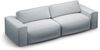 Micadoni Sofa Victor 3-Sitzer Strukturierter Stoff Hellgrau Bild 3