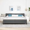vidaXL Boxspringbett mit Matratze Dunkelgrau 200 x 200 cm Stoff 3339983 Bild 3