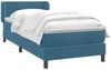 vidaXL Boxspringbett mit Matratze Dunkelblau 80x210 cm Samt 3317593 Bild 3