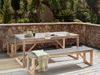 Gartenmöbel Set mit Bänken NOTTERI Grau Beton Bild 3
