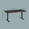 VASAGLE Elektrisch Höhenverstellbarer Schreibtisch, Stehpult mit Typ-C und Kabelmanagement für Home Office, 140x80 cm, Schwarz Bild 5