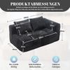 LVHOM 2-Sitzer Sofa mit Seitentasche, Chaiselongue Ecksofa Relaxsessel, Lounge Sessel Schlafsofa Polstersofa Doppelsofa für Wohnzimmer Bild 2