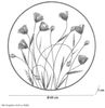 Runde Wanddekoration Blumenwiese "Annita" Bild 2