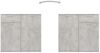 Sideboard 160 x 36 x 75 cm, Holzwerkstoff Betongrau Bild 5
