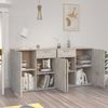Sideboard 160 x 36 x 75 cm, Holzwerkstoff Betongrau Bild 3