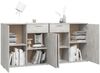 Sideboard 160 x 36 x 75 cm, Holzwerkstoff Betongrau Bild 4