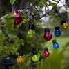 Solar-Lichterkette ,Partaj Multi', bunte Partybeleuchtung, Dämmerungssensor, 10 LED Glühbirnen, L 180cm Bild 2