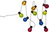 Solar-Lichterkette ,Partaj Multi', bunte Partybeleuchtung, Dämmerungssensor, 10 LED Glühbirnen, L 180cm Bild 1