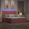 vidaXL LED-Speicherbett mit Matratze Rosa 180 x 200 cm Samt 3372898 Bild 5