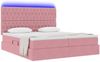 vidaXL LED-Speicherbett mit Matratze Rosa 180 x 200 cm Samt 3372898 Bild 3