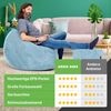 Green Bean® 2er Set Indoor XXL Sitzsack + Pouf mit EPS-Perlen Füllung - Hellblau Bild 3