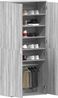 Schuhschrank, Schuhkipper für Flur, skandinavisch Graues Sonoma 80 x 39 x 178 cm Holzwerkstoff Bild 3