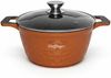 6-teiliges Kochtopfset mit Marmorbeschichtung, Induktionsgeeignet - 20/24/28 cm Braun Bild 2