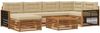 vidaXL Outdoor-Sofagarnitur mit Kissen 7 pcs Natur und Beige 3383596 Bild 2