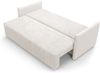 Wohnero 24 Bianca Premium Schlafsofa 207x93 cm mit Bettkasten & Schlaffunktion – 191x142 cm Liegefläche, 3-Sitzer Design Sofa - Weiss Bild 5